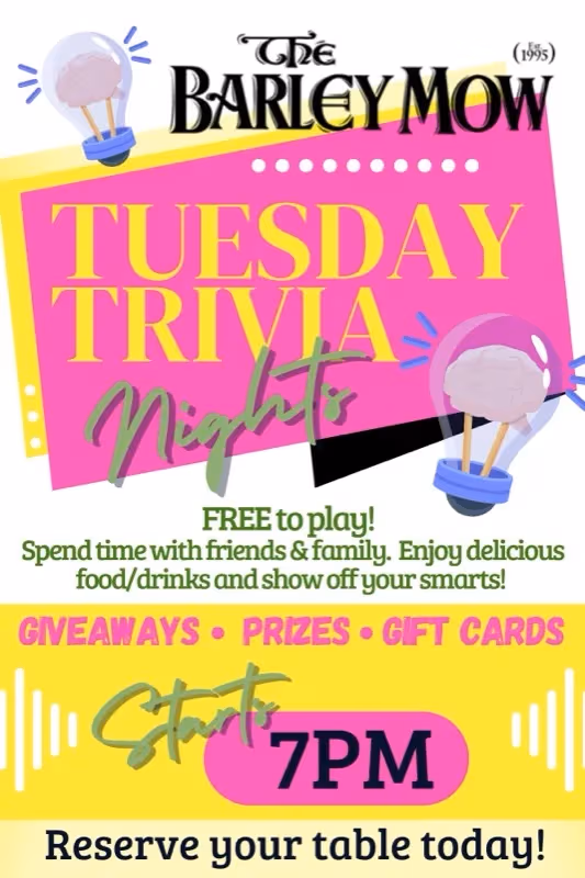 Trivia Tuesdays at The Barley Mow