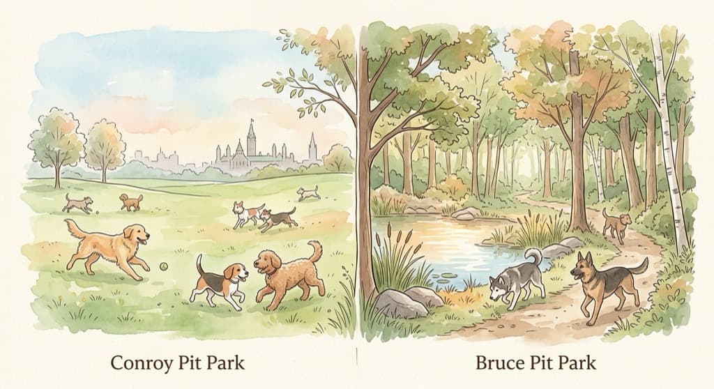 Bruce Pit vs Conroy Pit — Ottawa's Best Off-Leash Dog Parks